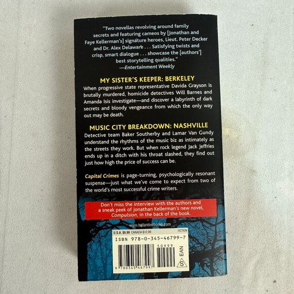Jonathan & Faye Kellerman Capital Crimes Paperback 2007 1st Mass Market Edition - Picture 2 of 3